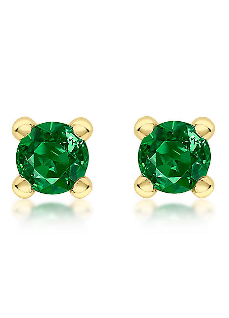 Dark green store stud earrings