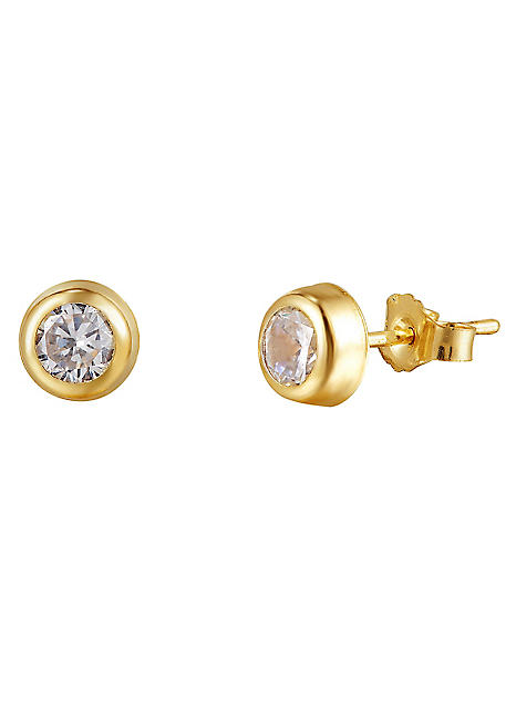 Solid gold sale stud earrings