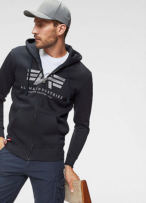 alpha industries zip hoodie