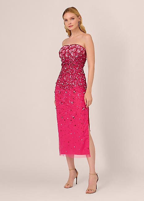 Beaded Strapless Gown by Adrianna Papell Look Again