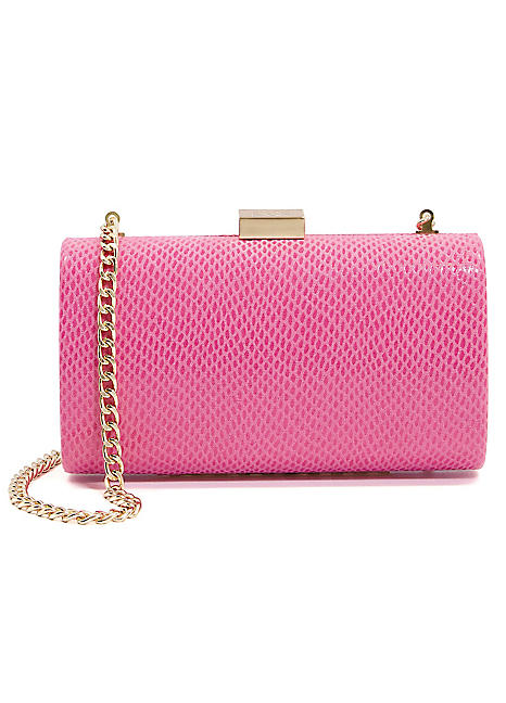 dune blush clutch bag