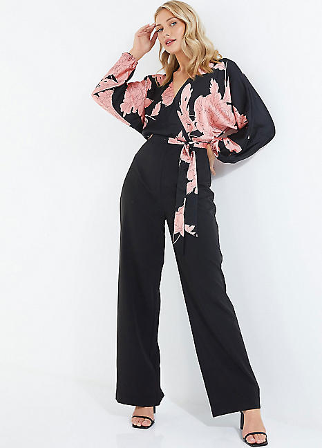 Quiz green hot sale floral jumpsuit