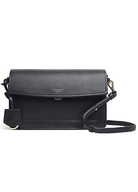 black flap over bag