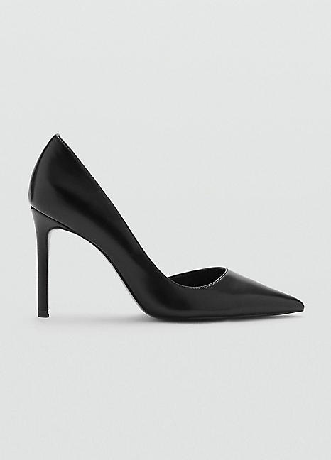 Black Audrey Patent Court Shoes by Mango Look Again