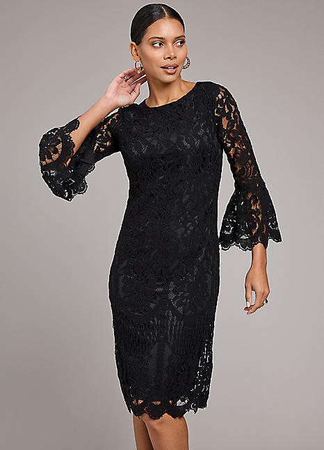 Black Lace Shift Dress by Kaleidoscope