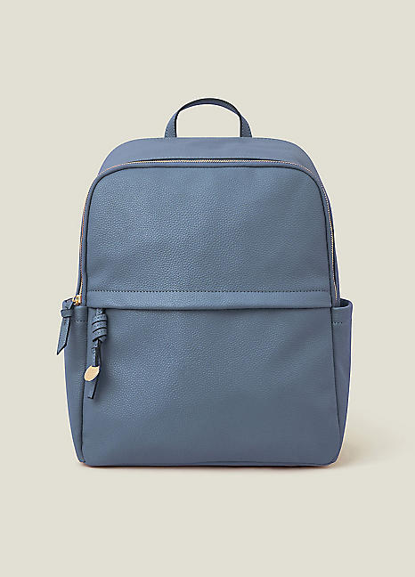 Blue Soft PU Backpack by Accessorize
