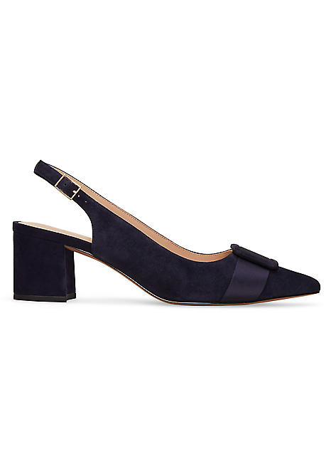 Blue suede slingbacks sale