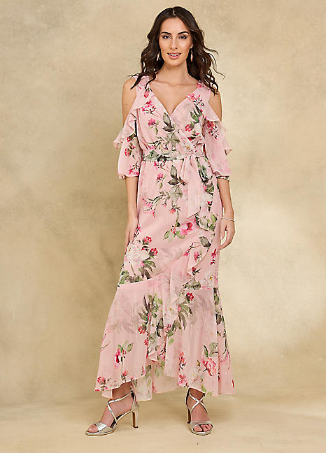 Blush Floral Print Maxi Dress by Together