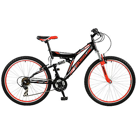 Boss Venom 18 inch Frame Mountain Bike Black Red Look Again