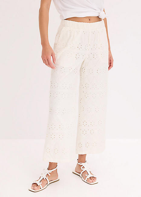 Womens Culottes Bon Prix Culotte Broderie Cropped Culotte Trousers