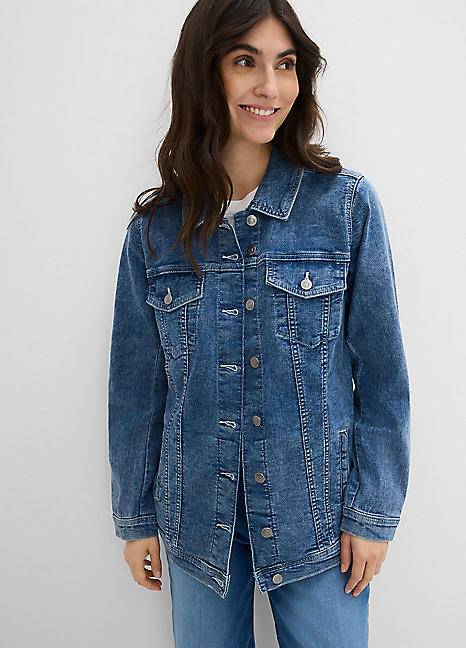 Button Denim Jacket by bonprix | Look Again