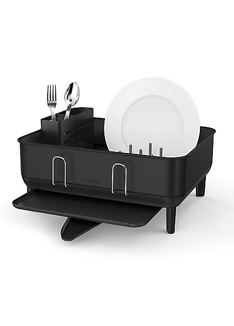 Compact Steel Frame Dishrack Matte Black by simplehuman Look Again