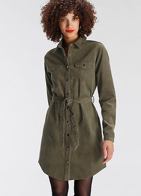 Corduroy shirt dress on sale