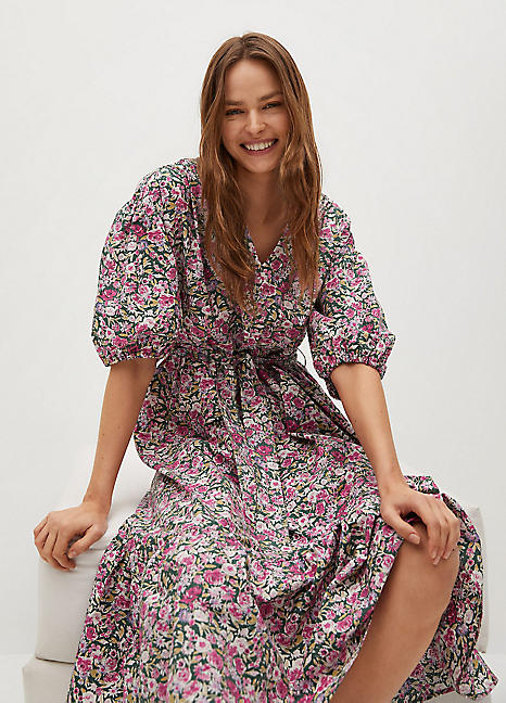 Cotton Floral Dress by Mango | Look Again