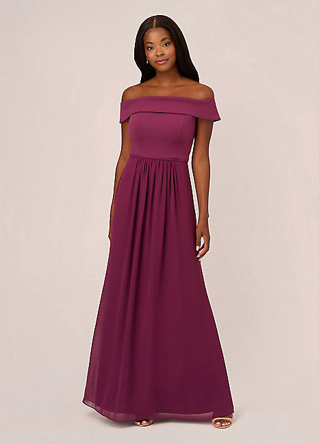 Crepe Chiffon Gown by Adrianna Papell | Look Again