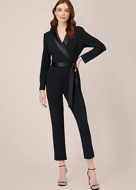 Crepe Tuxedo Jumpsuit by Adrianna Papell