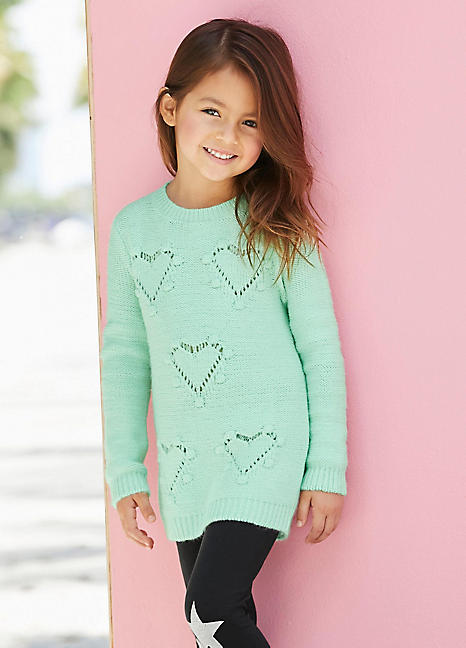 girls heart jumper