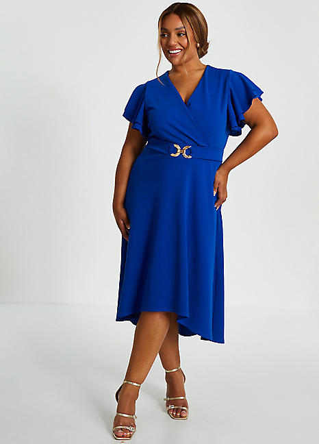 Quiz cobalt blue dress best sale