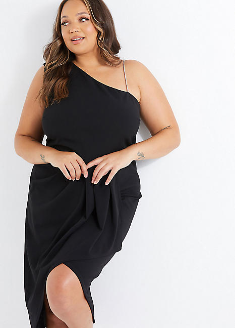 Quiz curve black sales dress