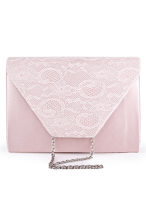 Blush pink clutch bag clearance uk