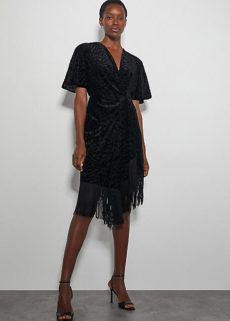 Dana Devore Leopard Print Wrap Dress by Monsoon | Look Again