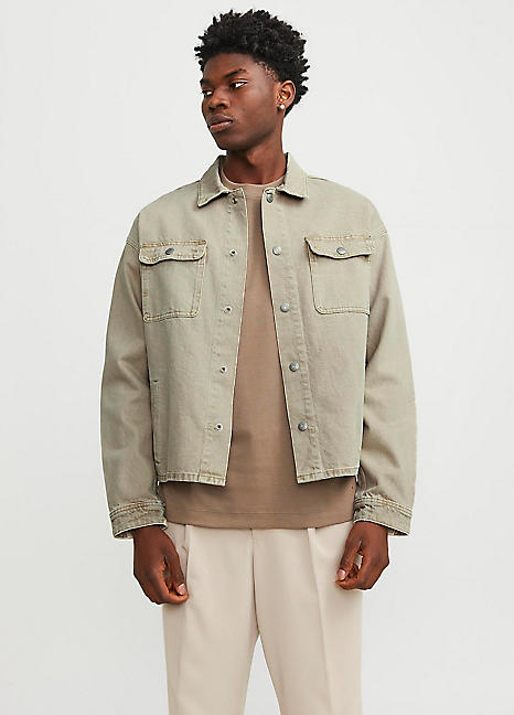 Khaki Pants Beige Denim Shirt Mens Denim Shirt By Jack Jones Look