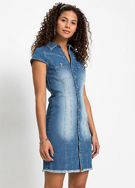 Denim Shirt Dress by bonprix