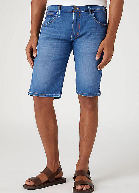 Mens wrangler blue deals jean shorts