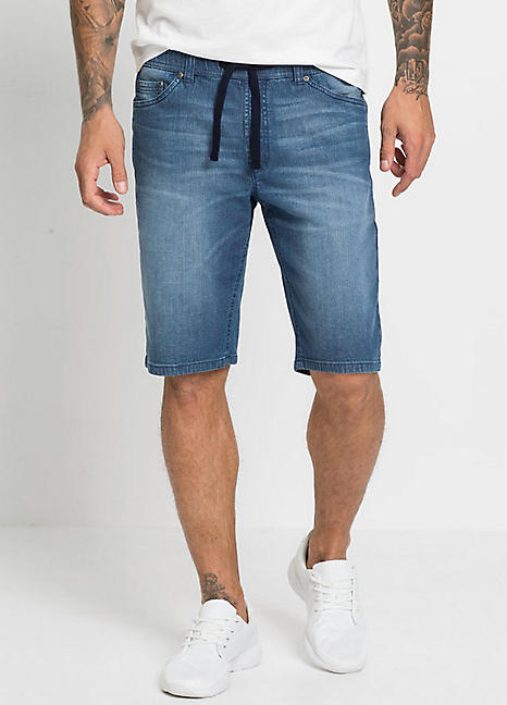 drawstring denim shorts