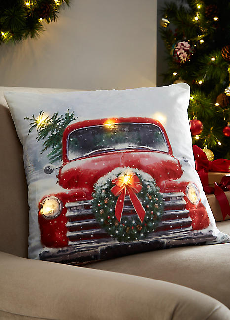 Light up christmas cushion best sale