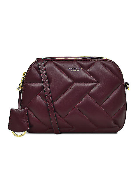 Dukes Place Quilt Dark Cherry Medium Ziptop Crossbody Bag by