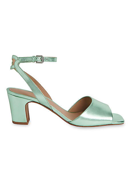 Emerson Green Block Heel Sandals by Whistles Look Again