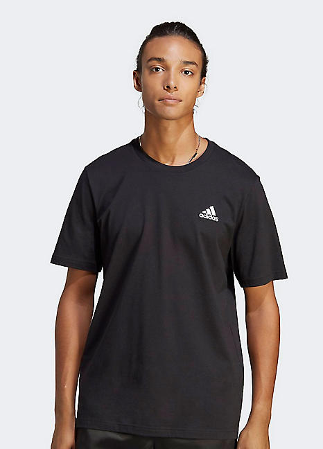 Adidas originals adicolor t-shirt 2025 with embroidered logo in black