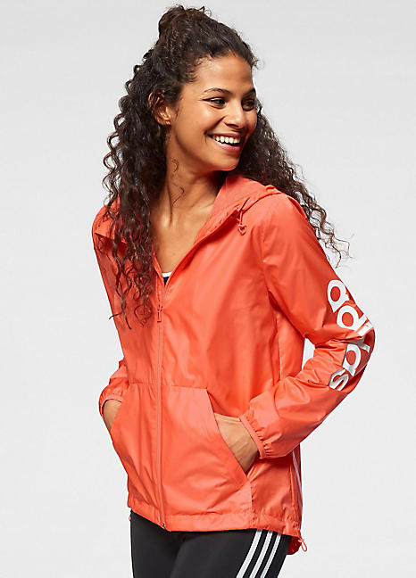 women's adidas essential linear windbreaker jacket