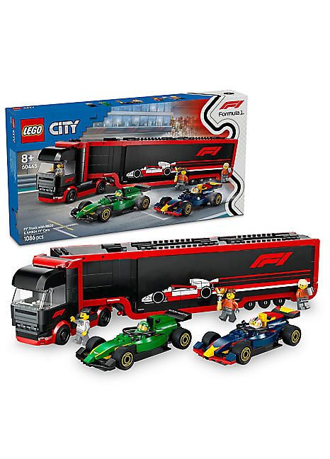 F1 Truck with RB20 AMR24 F1 Cars Playset by LEGO City Look Again