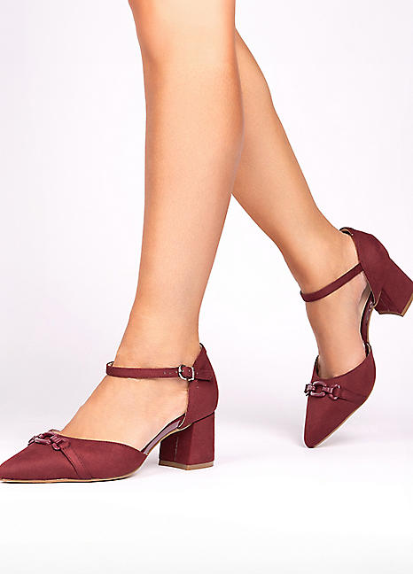 Mid block heels best sale