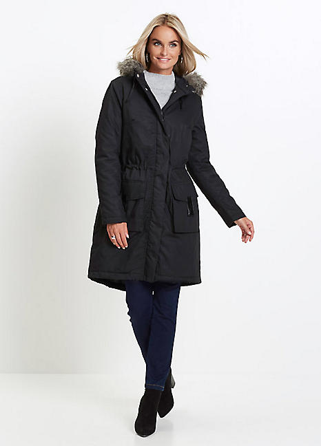 hooded fishtail parka