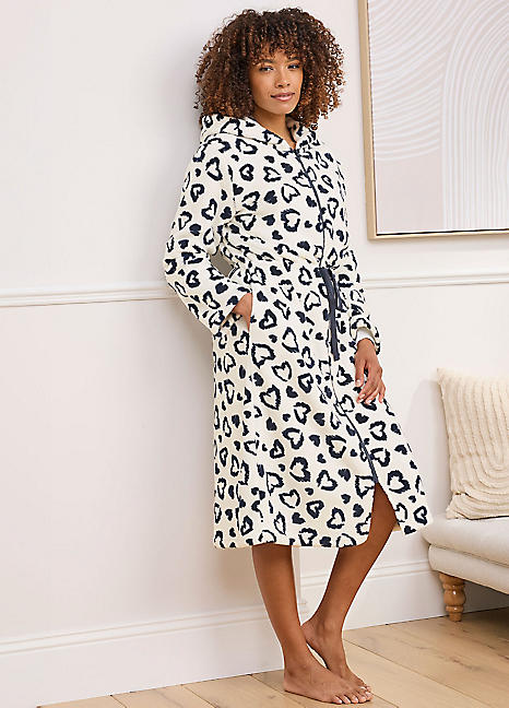cotton traders dressing gowns Cotton Traders Fleece Stripe Dressing Gown
