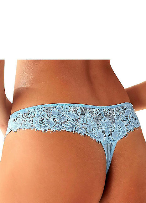 Floral Lace Thong by Lascana