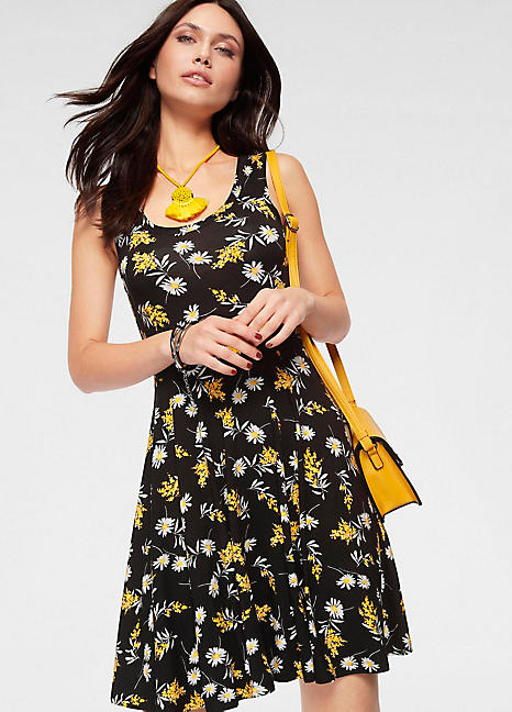 floral print jersey dress