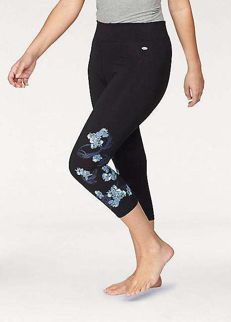 black leggings with flowers