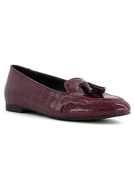 dune red loafers