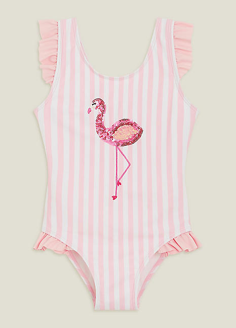 Girls flamingo swimsuit best sale