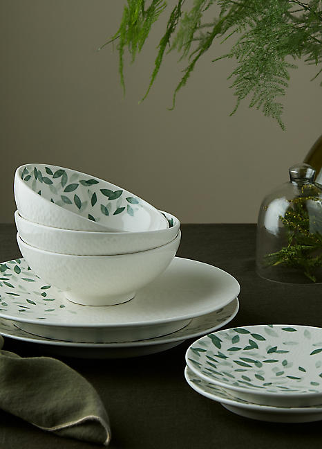 Salad Plates Denby Speckle Dinner Set X4 Denby HALO SPECKLE Gray