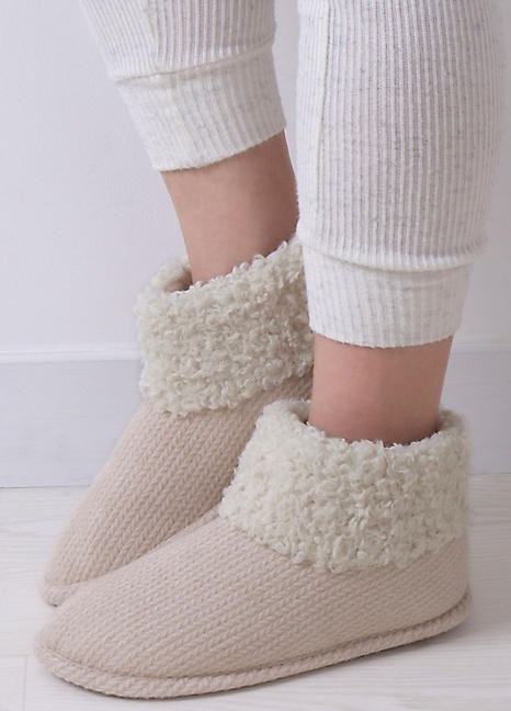 Isotoner ladies fair deals isle bootie slippers