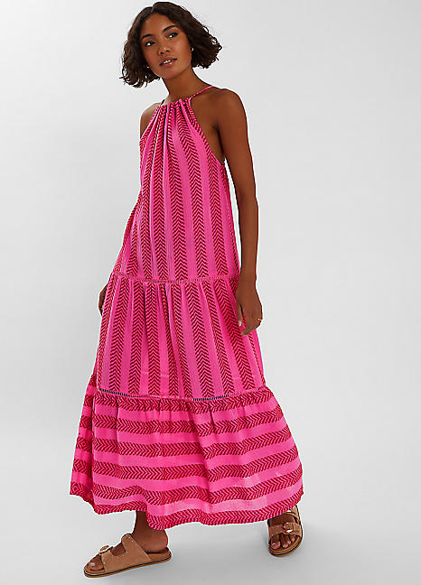amarantha jersey maxi dress Simkhai Women's Amarantha Jersey Midi Dress in Kiwi, Size Medium