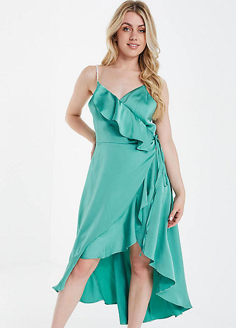 Frill dip clearance hem dress