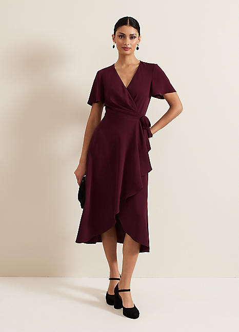 【NEW】Phase Eight / ロシェラ プリントドレス Julissa Frill Wrap Midi Dress
