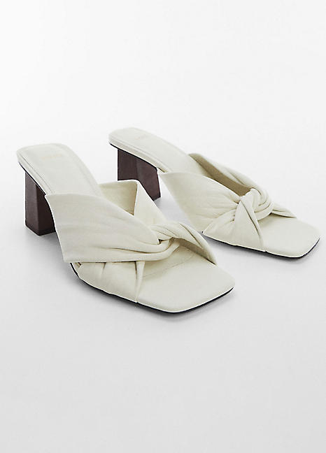 Mango white discount braided mules uk