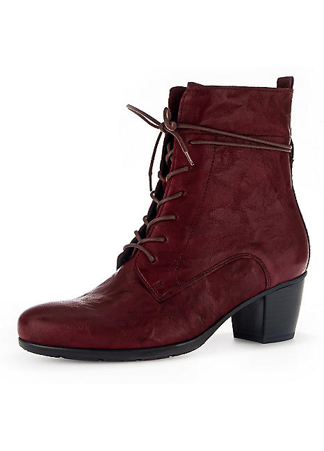 Suede lace up ankle hot sale boots